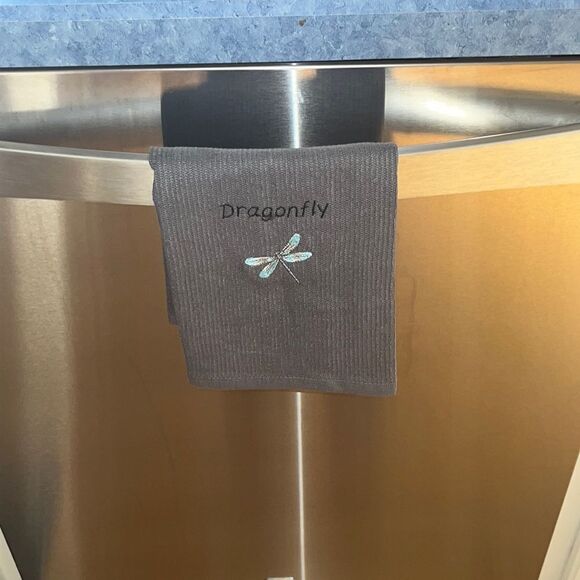 Gray Cotton Dragonfly Kitchen Bar-Mop 18” by 16” - Picture 5 of 5